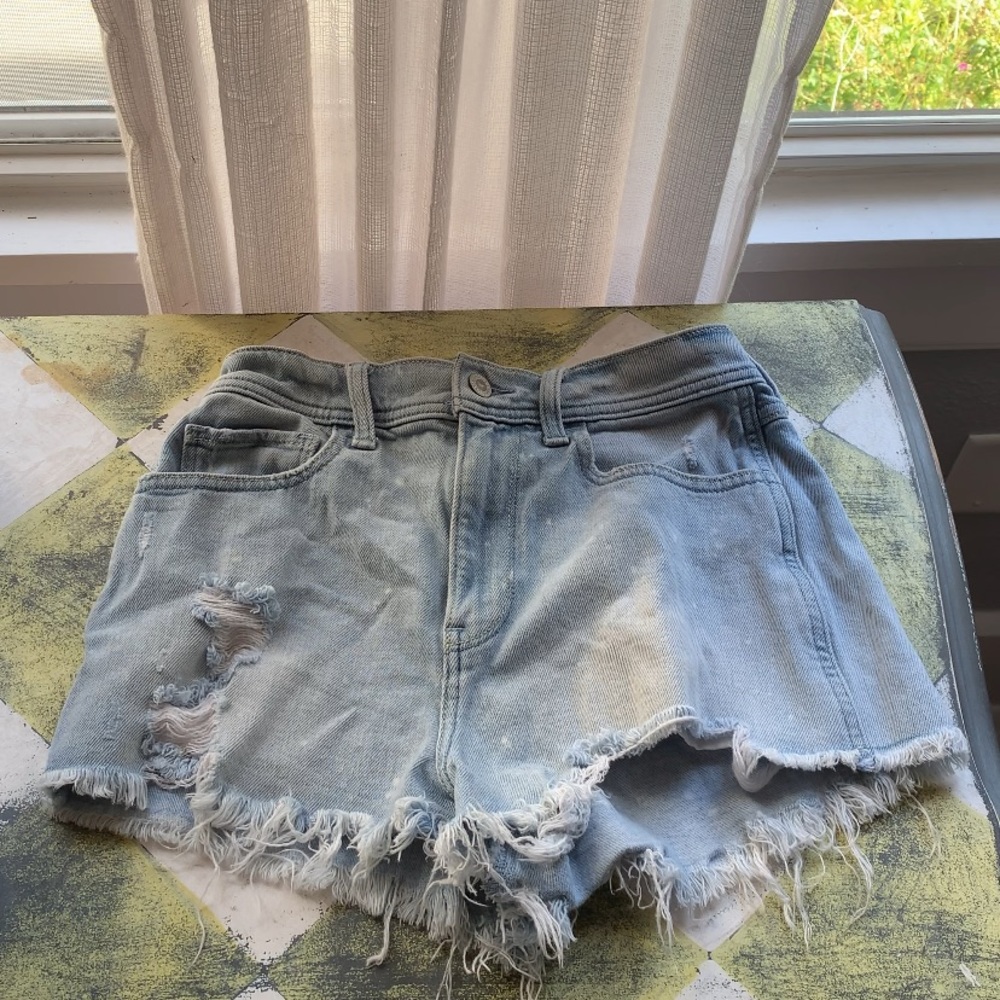 Hollister blue denim shorts